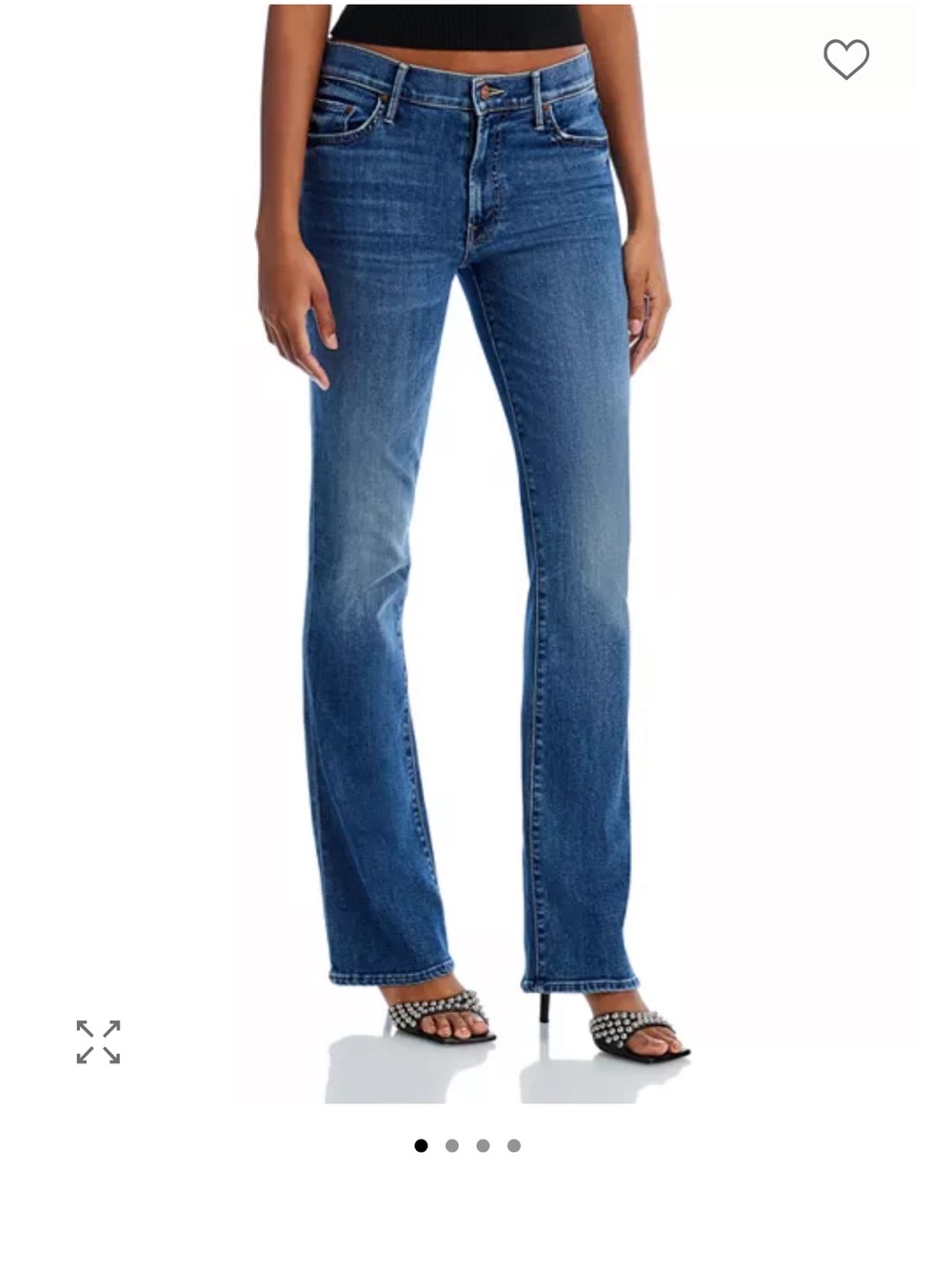MOTHER The Outsider Sneak Straight-Leg Jeans in “Dark and Stormy Night”